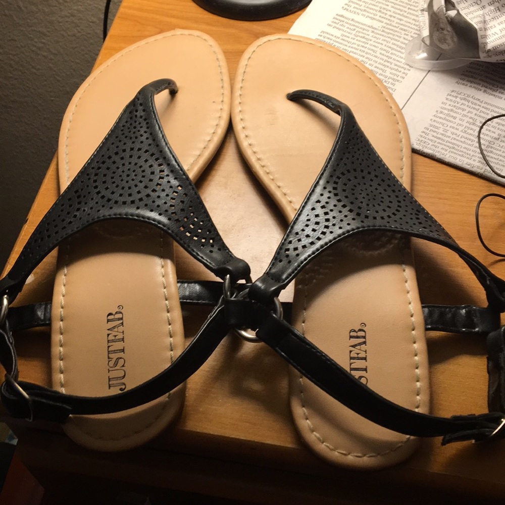 JUSTFAB tan sandals